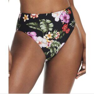 Bar Iii Women's Floral-Print High-Waist High-Leg Bikini Bottoms Multi S NWT